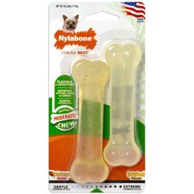 Nylabone FlexiChew Bone Dog Chew Toys Flexi, Chicken, 1ea/XS/Petite 1 ct