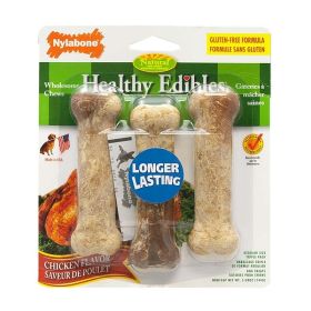 Nylabone Healthy Edibles AllNatural Long Lasting Chicken Flavor Dog Chew Treats 3 Count, Chicken, 1ea/SMall/Regular