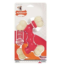 Nylabone Double Bone Power Chew LongLasting Dog Toy Bacon, 1ea/XL/Souper 1 ct