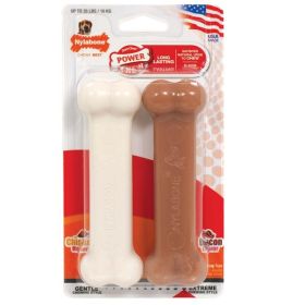 Nylabone Classic Twin Pack Power Chew Flavored Durable Dog Chew Toy Twin Pack, Bacon  Chicken, 1ea/Medium/Wolf 2 ct