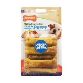 Nylabone Healthy Edibles Puppy Chew Treats Turkey  Sweet Potato, 1ea/XS/Petite 8 ct