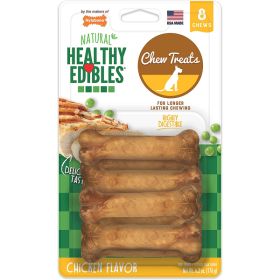 Nylabone Healthy Edibles AllNatural Long Lasting Chicken Flavor Dog Chew Treats 8 Count, Chicken, 1ea/XS/Petite