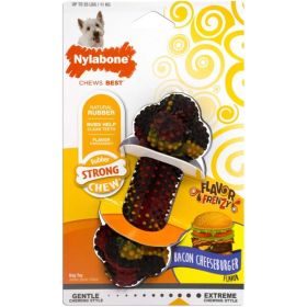 Nylabone Flavor Frenzy Strong Chew Toy Dog Toy Bacon  Cheeseburger, 1ea/SMall/Regular 1 ct