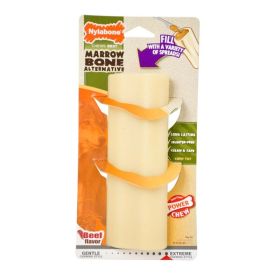 Nylabone Dura Chew Giant Marrow Bone Alternative Beef Flavor Dog Chew Toy Fillable Marrow, Beef, 1ea/Large/Giant 1 ct