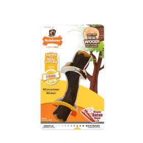 Nylabone Real Wood Stick Strong Dog Stick Chew Toy Maple Bacon, 1ea/Medium/Wolf 1 ct