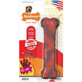 Nylabone Flavor Frenzy Power Chew Dog Toy Beef Jerky, 1ea/Medium/Wolf 1 ct