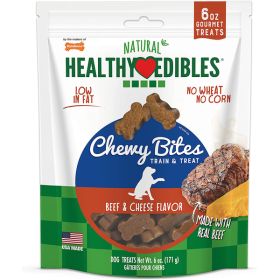 Nylabone Healthy Edibles Chewy Bites Dog Training Treats Beef  Cheese, 1ea/6 oz