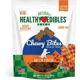 Nylabone Healthy Edibles Chewy Bites Dog Training Treats Bacon, 1ea/6 oz