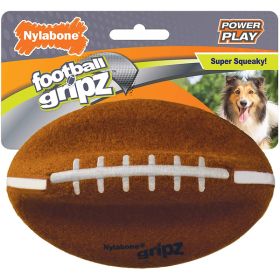 Nylabone Power Play Dog Football Gripz Football, 1ea/Large 8.5 in 1 ct