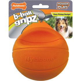 Nylabone Power Play Dog Basketball BBall Gripz Basketball, 1ea/Medium 1 ct