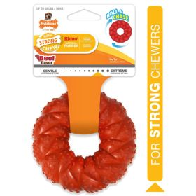 Nylabone Strong Chew Ring Braided Chew Toy for Dogs Beef, 1ea/Medium/Wolf 1 ct