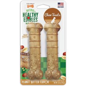 Nylabone Nubz Natural Dog Treats  AllergenFree Peanut Butter Flavor 2 Count, 1ea/Large