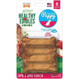 Nylabone Healthy Edibles Puppy Natural Long Lasting Dog Chew Treats Lamb  Apple, 1ea/XL/Souper 1 ct