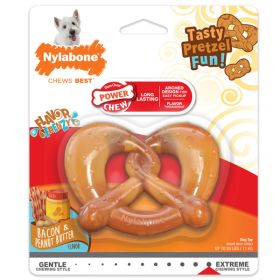 Nylabone Power Chew Pretzel Dog Chew Toy Pretzel Bone, Bacon  Peanut Butter, 1ea/SMall/Regular 1 ct