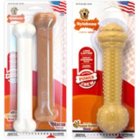 Nylabone Power Chew Durable Dog Chew Toys Twin Pack Beef Jerky  Chicken, 1ea/Large/Giant 2 ct