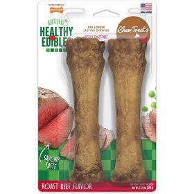 Nylabone Healthy Edibles AllNatural Long Lasting Roast Beef Flavor Chew Treats 2 Count, Roast Beef, 1ea/XL/Souper