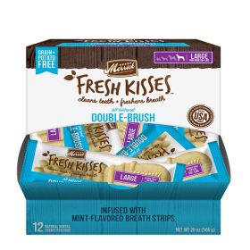 Merrick Fresh Kisses Mint Breath Strips For Large Dogs (70+ Lbs) (12 Count)