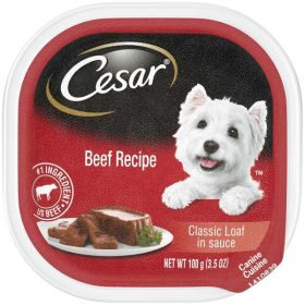 Cesar Beef In Meaty Juices Wet Dog Food 24Ct/3.5Oz 24Ea/3.5 Oz, 24 Pk