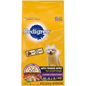 Pedigree Tender Bites Chicken and Steak Small Dry Dog Food 3.5 lbs.