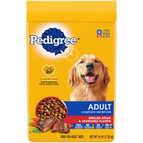 Pedigree Complete Nutrition Adult Dry Dog Food Grilled Steak  Vegetable 16 Bs