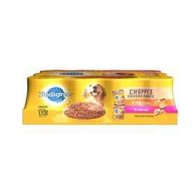 Pedigree Chopped Ground Dinner Multipack Beef & Chicken Dog Food 13.7 oz 12 Pack