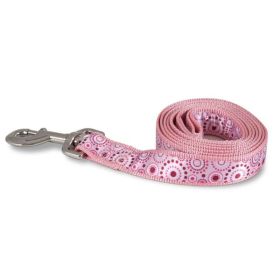 Aspen Ribbon Overlay Dog Leash Pink 1 in x 6 ft One Size