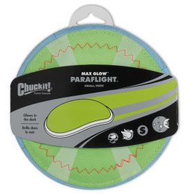 Chuckit! Paraflight Max Glow Dog Toy Green, White Small