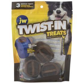 JW Pet Twist-In Treat Refill Chicken Flavor Medium, 3pk