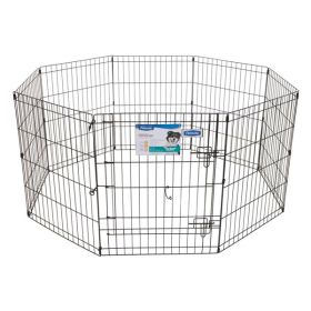 Petmate Exercise Pen with Door Black 30 in