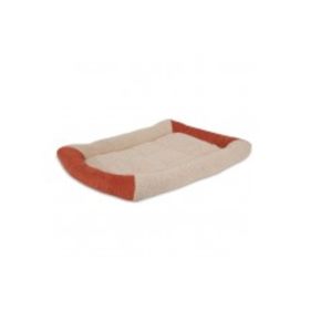 Aspen Self Warming Bolster Dog Mat Barn Red, Cream 20.5 Inches X 14 Inches