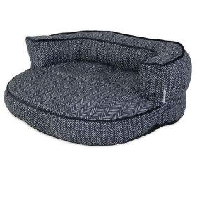 LA Z BOY  Gatson Indoor/Outdoor Sofa Dog Bed Blue, 1ea/36 in X 30 in