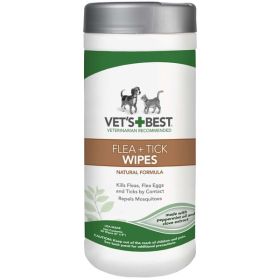 Vet's Best Flea and Tick Wipes for Dogs 6 in x 8 in 50 Count