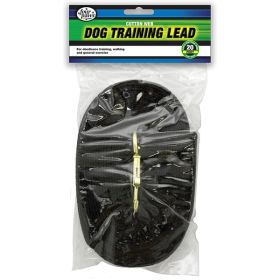 Four Paws Cotton Web Dog Lead Black 20 Feet