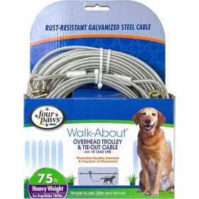 Four Paws Heavy Weight Trolley Exerciser Silver 75 Feet