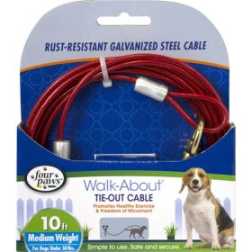 Four Paws Medium Weight Dog Tie Out Cable 10 feet