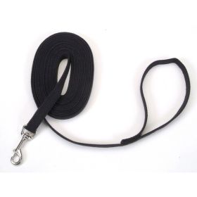 Train Right Cotton Web Training Dog Leash Black 5/8 in x 20 ft