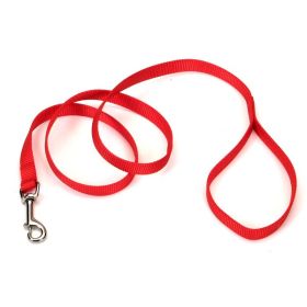 Coastal Single-Ply Nylon Dog Leash Red 3/4 in x 6 ft